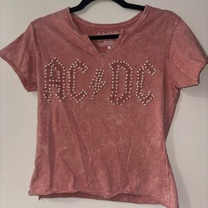 AC/DC Coral/Pink Cotton Tee